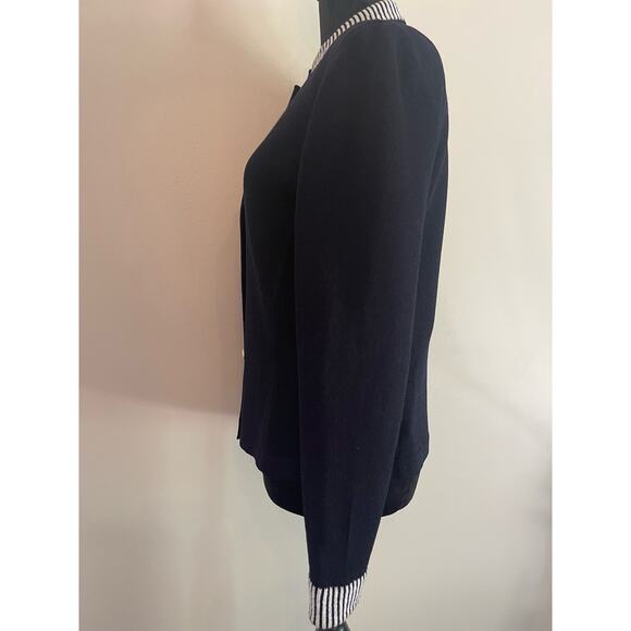 J.S.S knitwear 3 pcs suit small black/cream wool jacket pants tank womens lux - Picture 3 of 16